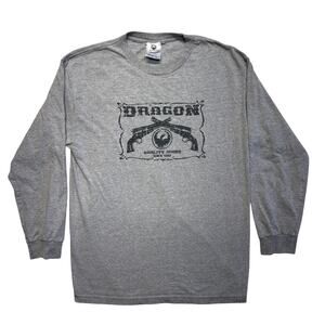 Vintage 90s Dragon Alliance Shirt Large Gray Long Sleeve Surf Skate Sunglasses